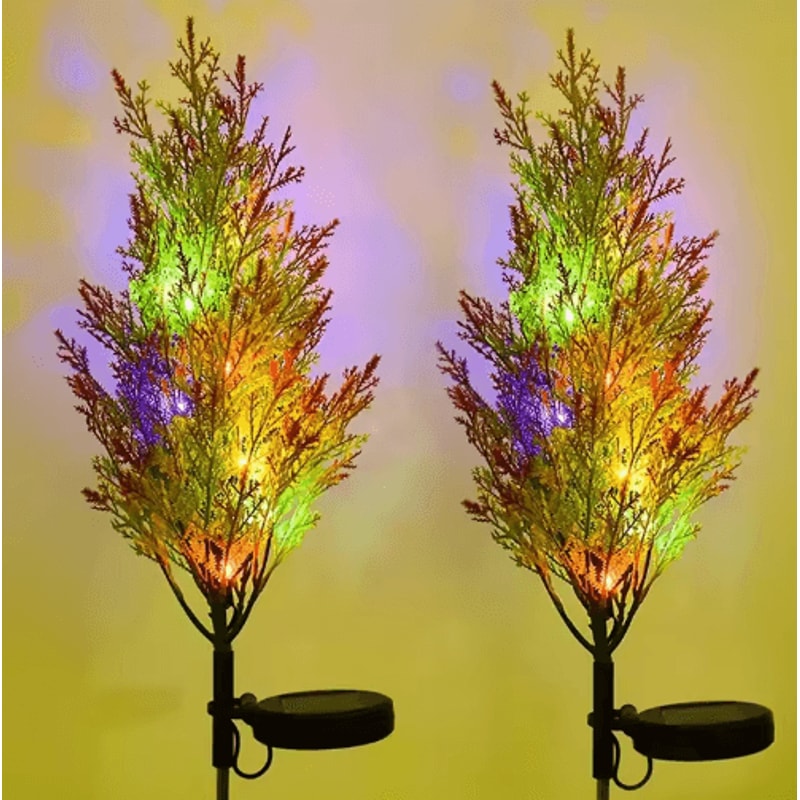 Solar Pine Tree Garden Stake Lights Waterproof Outdoor Christmas Landscape Decor 5