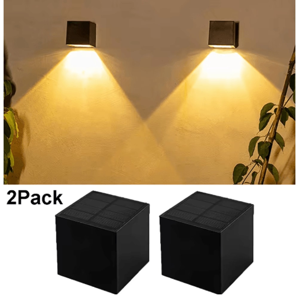 Wireless LED Solar Wall Lights Waterproof Outdoor Fence Porch Lighting 1