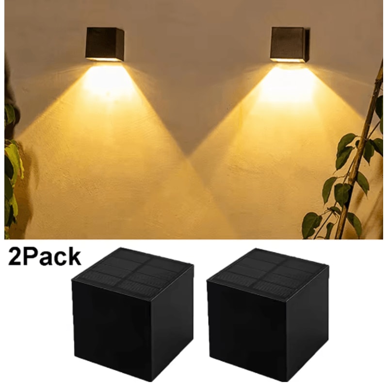 Wireless LED Solar Wall Lights Waterproof Outdoor Fence Porch Lighting 1