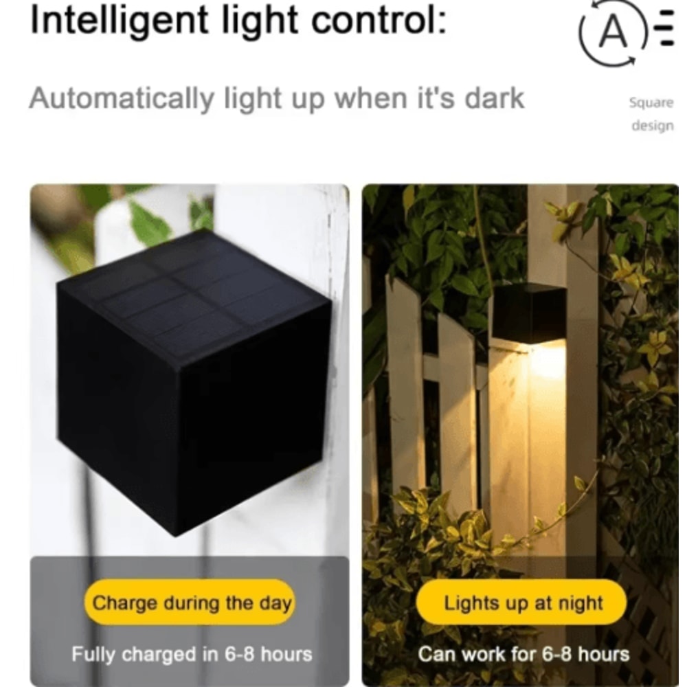 Wireless LED Solar Wall Lights Waterproof Outdoor Fence Porch Lighting 0