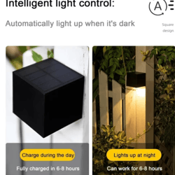 wireless led solar wall lights – waterproof outdoor fence & porch lighting