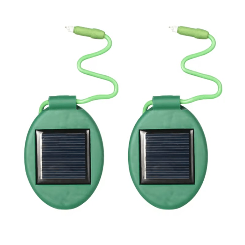 2PCS Mini Solar Flower Pot Spotlights Waterproof Garden Landscape Lights 3