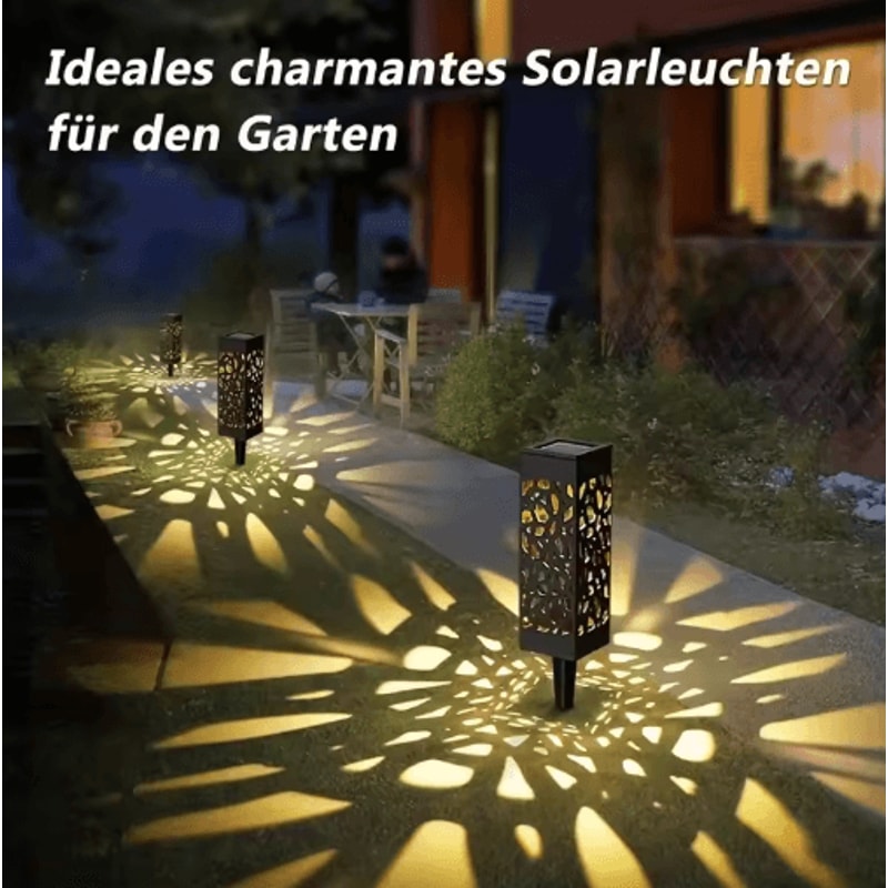 6PCS HollowOut Solar Garden Stake Lights Waterproof LED Landscape Lawn Lamps 4