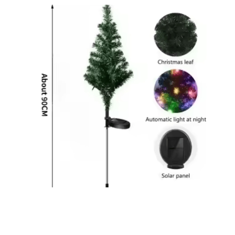 Solar Christmas Tree Garden Lights Waterproof Outdoor Landscape Decorative Lamp 4