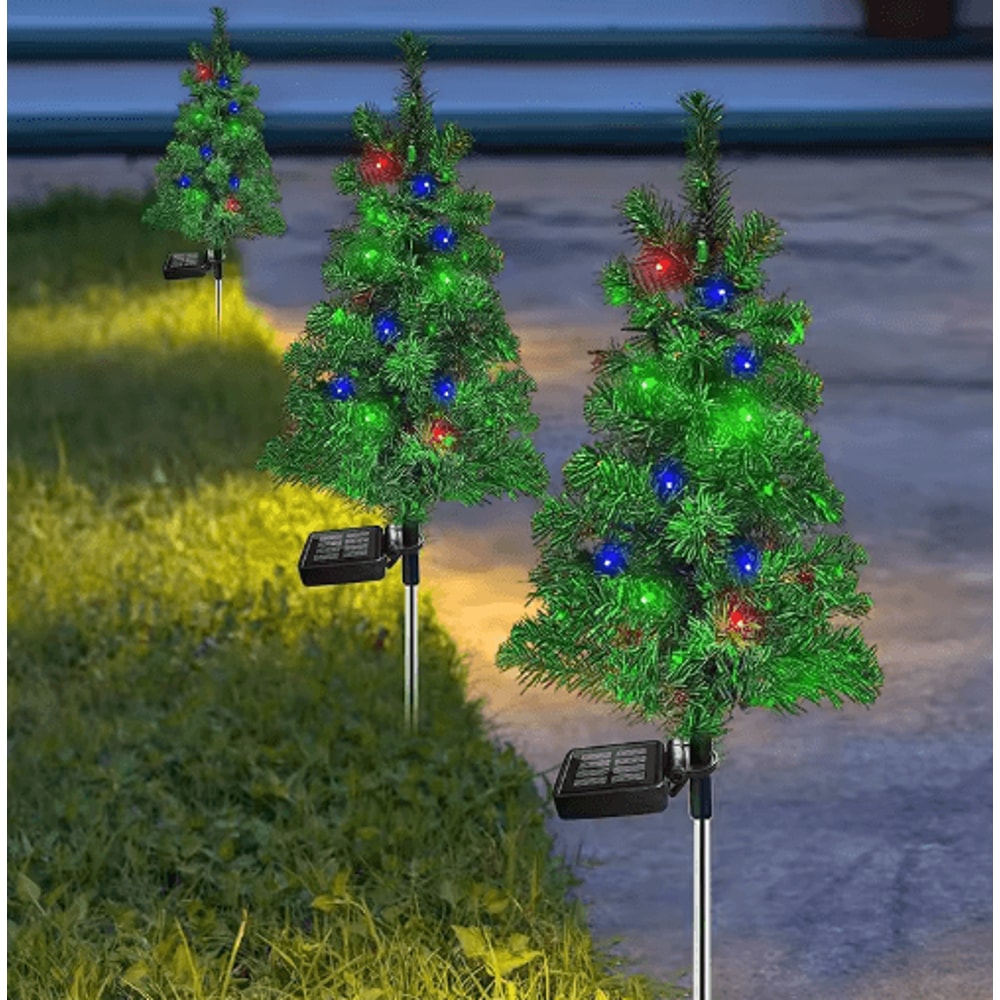 Solar Christmas Tree Garden Lights Waterproof Outdoor Landscape Decorative Lamp 5