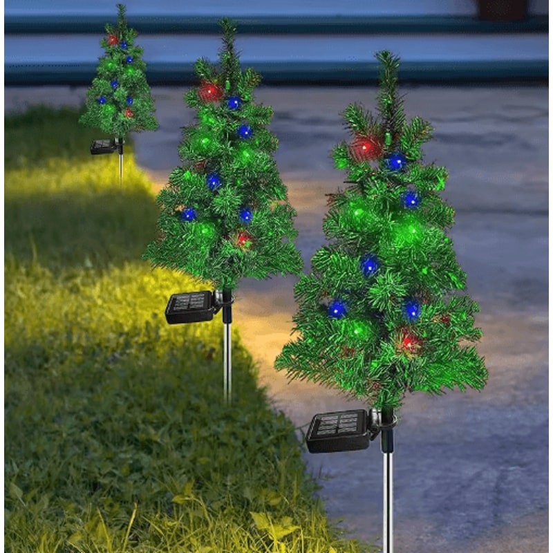 Solar Christmas Tree Garden Lights Waterproof Outdoor Landscape Decorative Lamp 5