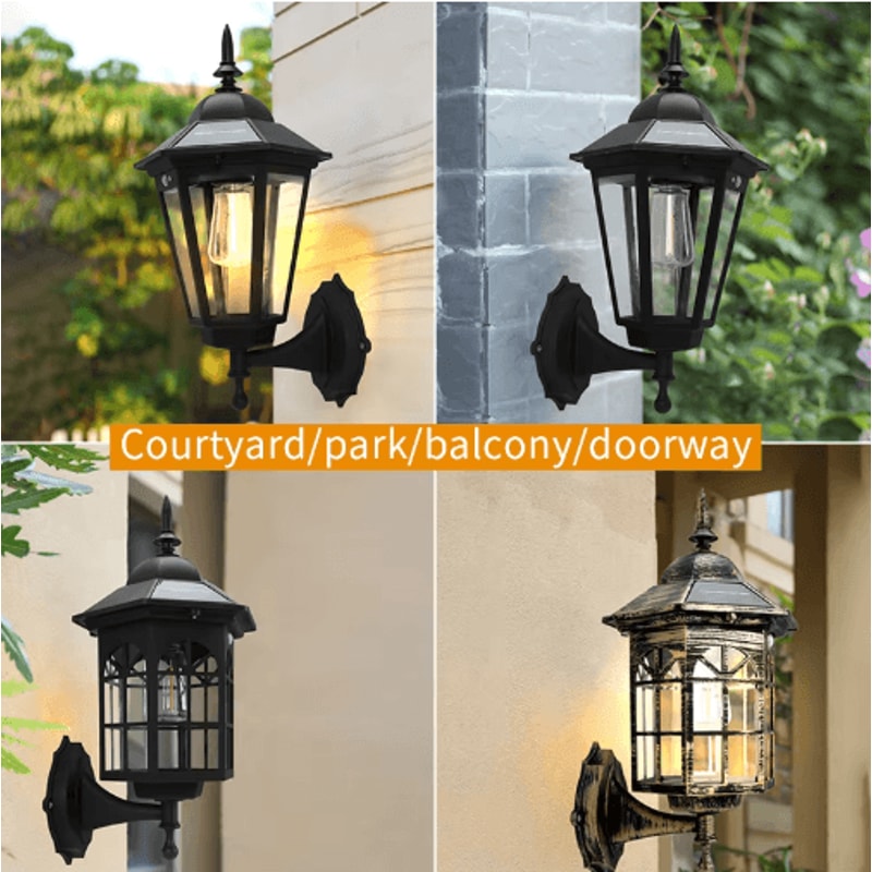 Retro Tungsten Filament Solar Pathway Light Waterproof Outdoor Garden Landscape Lamp 12