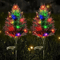 Multicolor Solar Christmas Tree Garden Lights Outdoor Pathway Lawn Holiday Decor 1