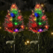 Multicolor Solar Christmas Tree Garden Lights Outdoor Pathway Lawn Holiday Decor 6