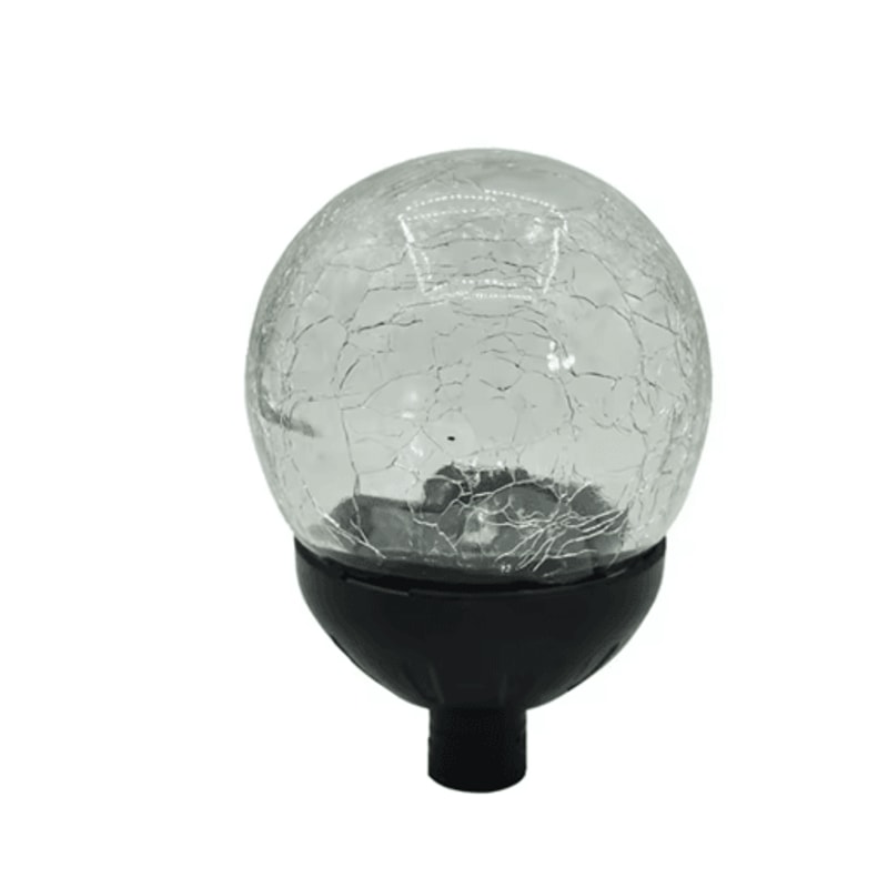 Cracked Glass Solar Globe Garden Lights Waterproof LED Pathway Patio Decor 0