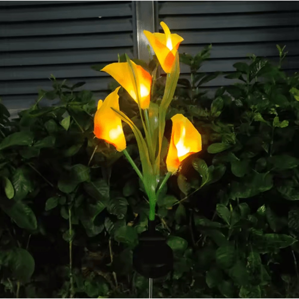 Solar Calla Lily Flower Garden Lights Waterproof LED Outdoor Stake Decor 6