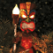 Solar Tiki Totem Garden Statue Tropical Outdoor Decor With LED Light 2