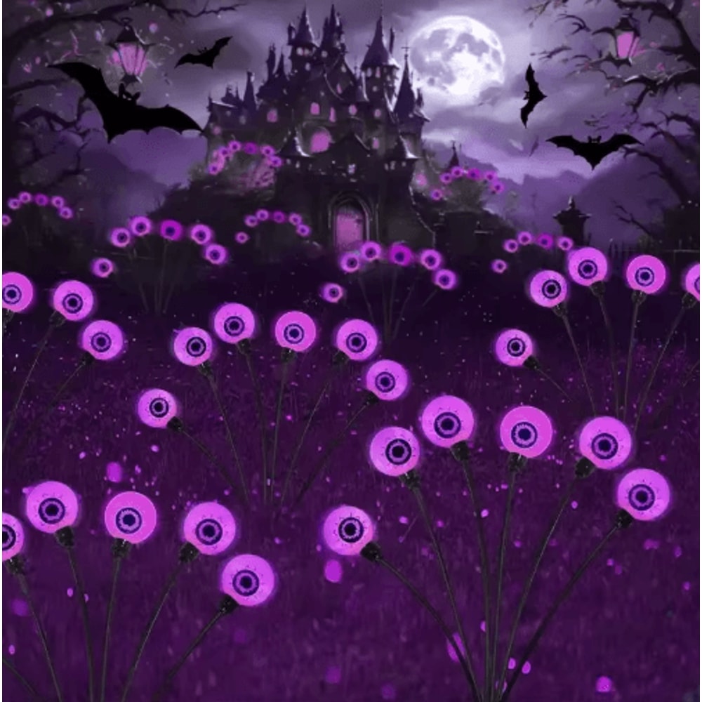 Solar Eyeball Firefly Garden Lights 6Head Halloween Solar Stake Lights 2