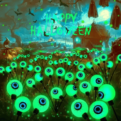 solar eyeball firefly garden lights – 6-head halloween solar stake lights