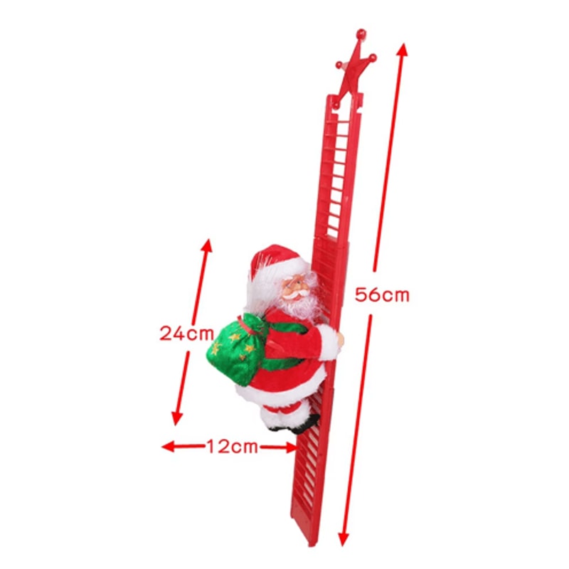 Musical Climbing Santa Claus Ladder Ornament For Christmas Tree Decor 1