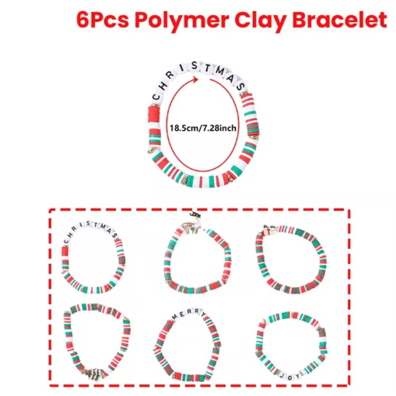 Festive Reindeer Christmas Bracelet Set For Kids Party Favors 67pcs 1