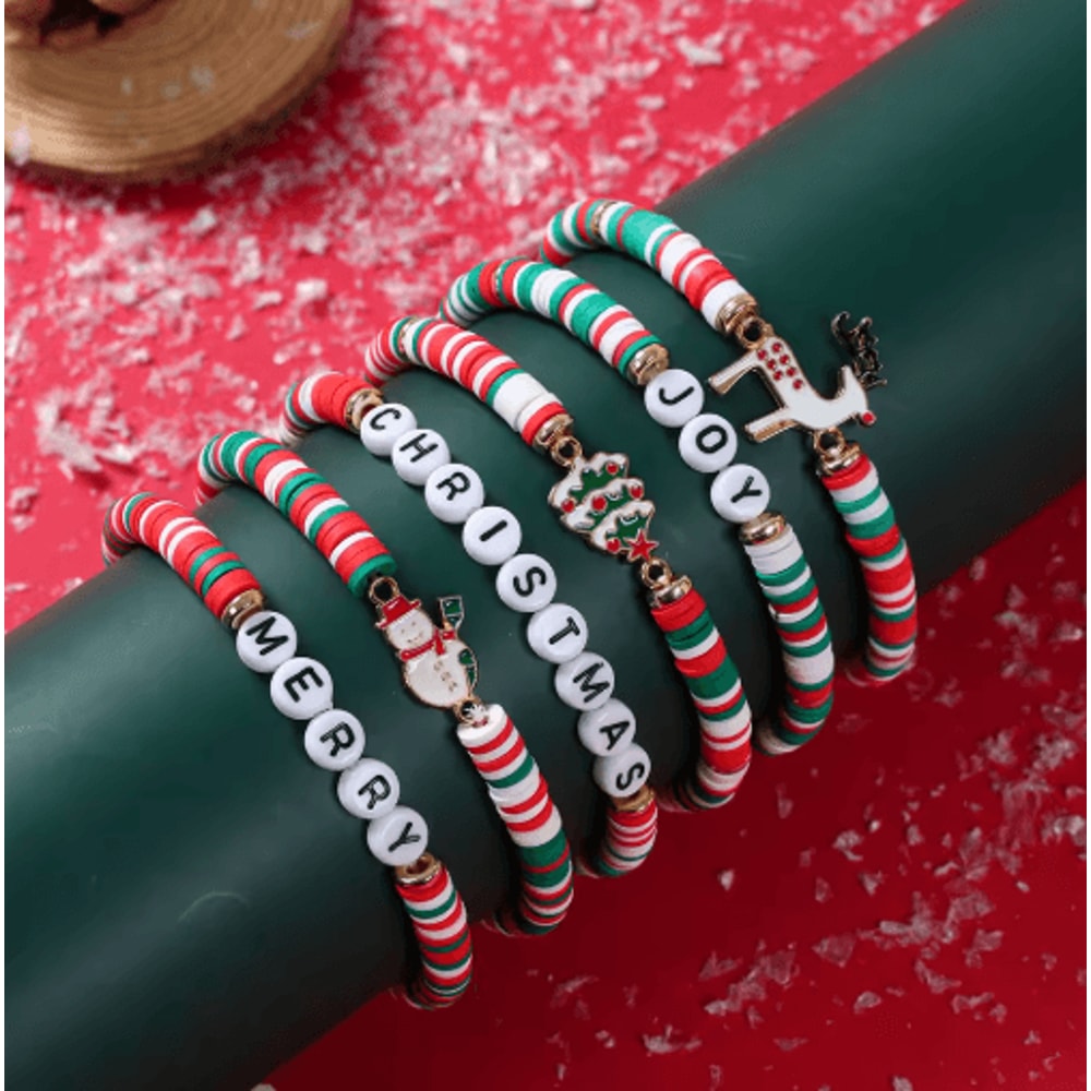 Festive Reindeer Christmas Bracelet Set For Kids Party Favors 67pcs 0