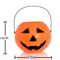 3Piece Halloween Pumpkin Buckets Set Large Medium Small Candy Containers 2