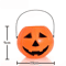 3Piece Halloween Pumpkin Buckets Set Large Medium Small Candy Containers 3