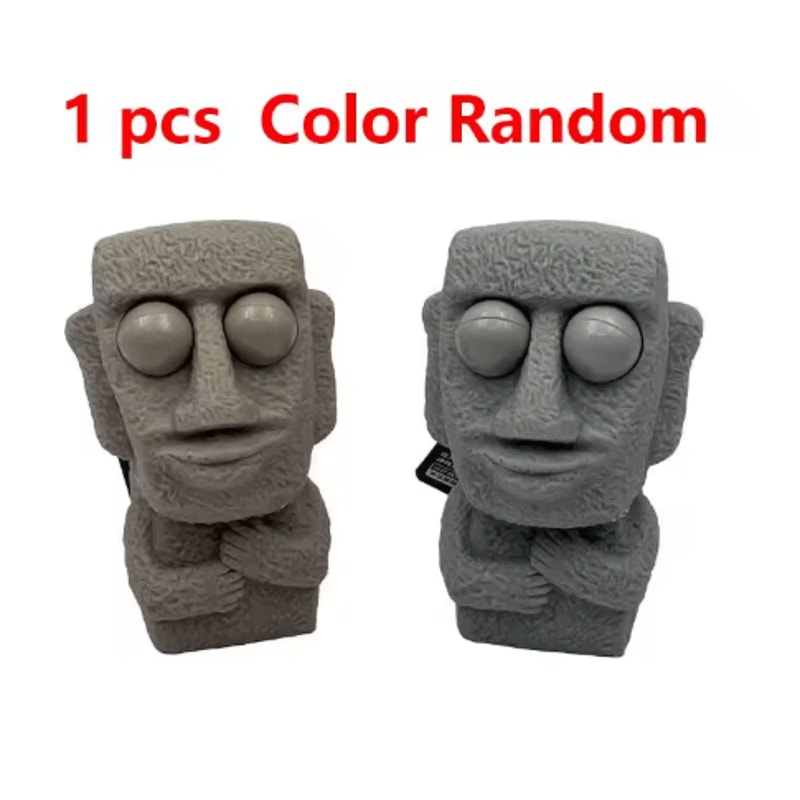 Moai Stone Man Stress Relief Squeeze Toy Slow Rising Funny Desk Toy 1