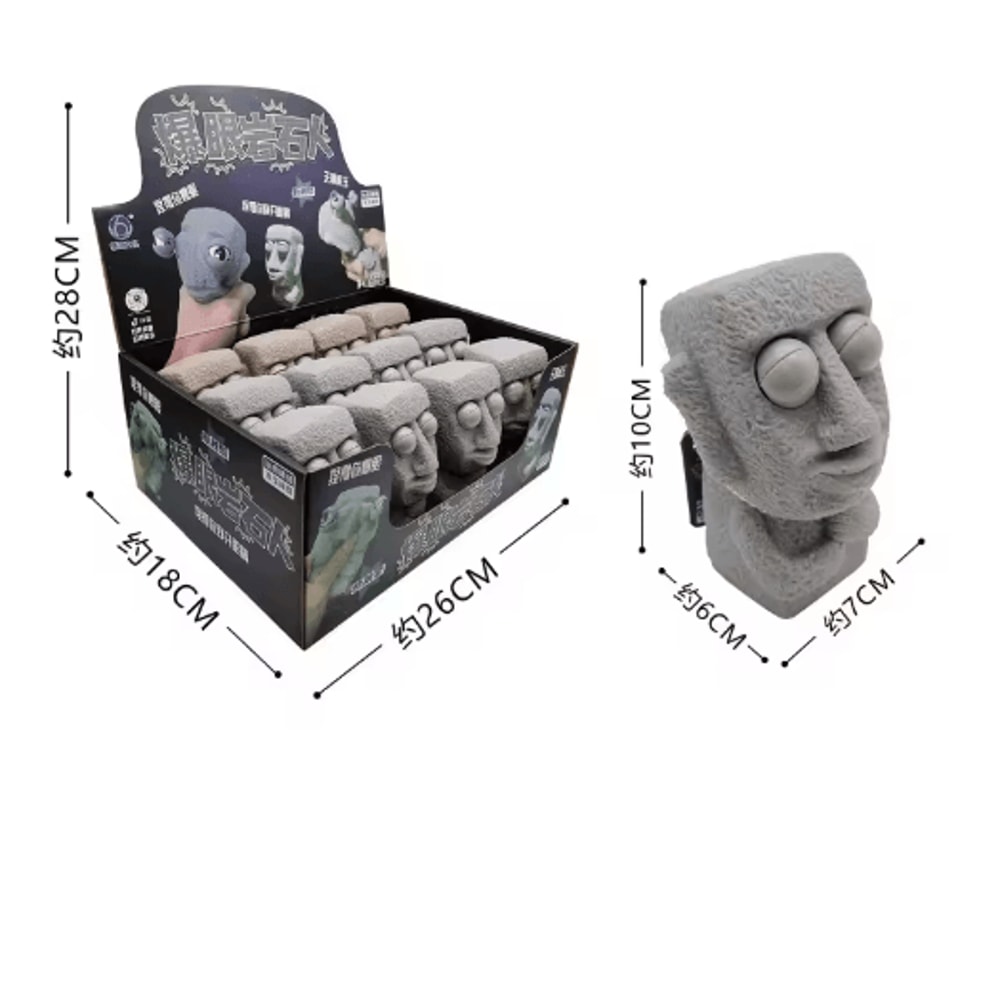 Moai Stone Man Stress Relief Squeeze Toy Slow Rising Funny Desk Toy 3
