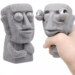 moai stone man stress relief squeeze toy – slow rising funny desk toy