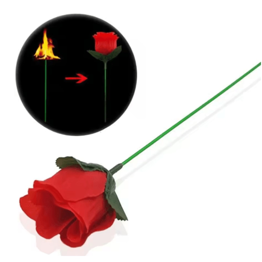 Flame To Rose Magic Torch Professional Torch To Flower Illusion Prop 4