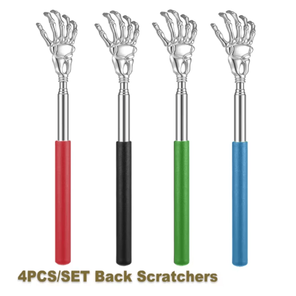 Portable Stainless Steel Telescoping Back Scratcher Extendable Back Massager 3