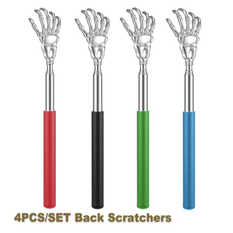 Portable Stainless Steel Telescoping Back Scratcher Extendable Back Massager 3