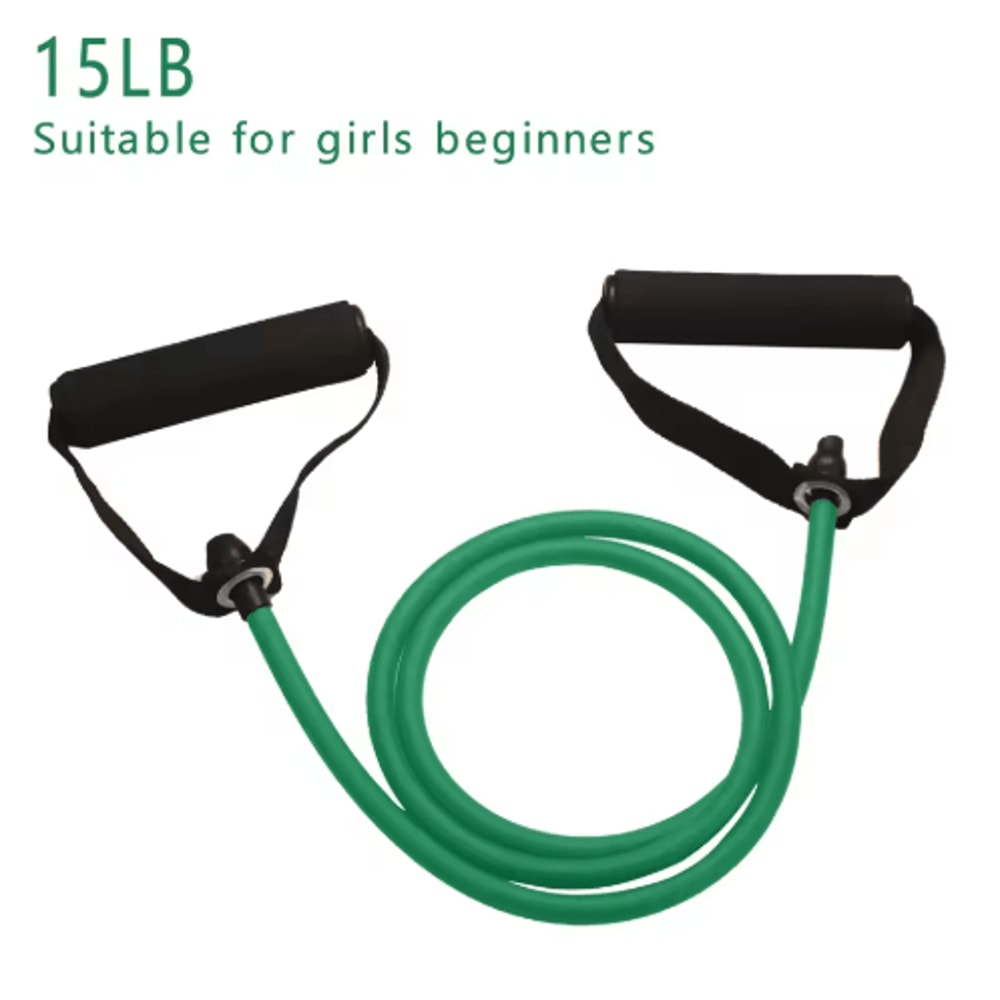 Adjustable Resistance Bands With Handles Home Strength Training Workout Set 5