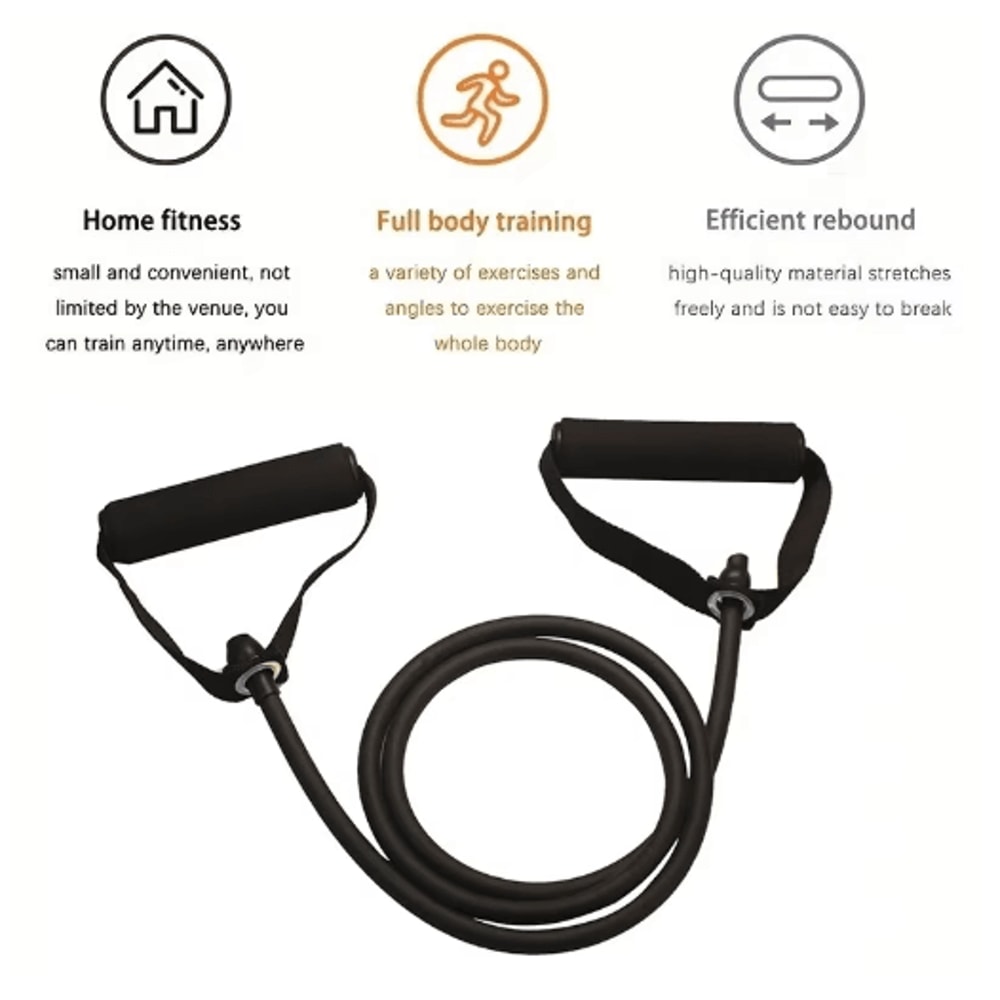 Adjustable Resistance Bands With Handles Home Strength Training Workout Set 7