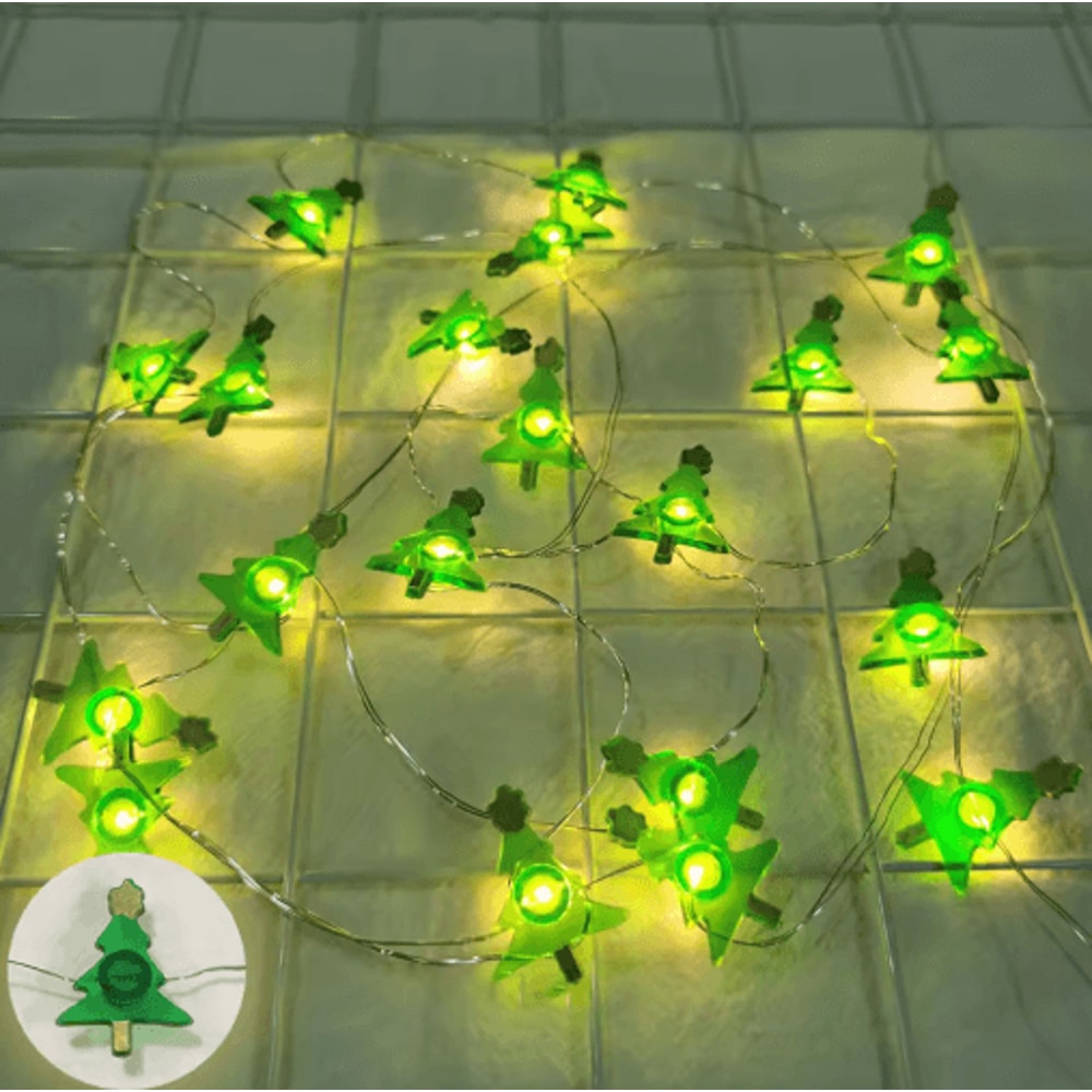 Santa Snowman Christmas LED Light String Festive Holiday Decoration 1