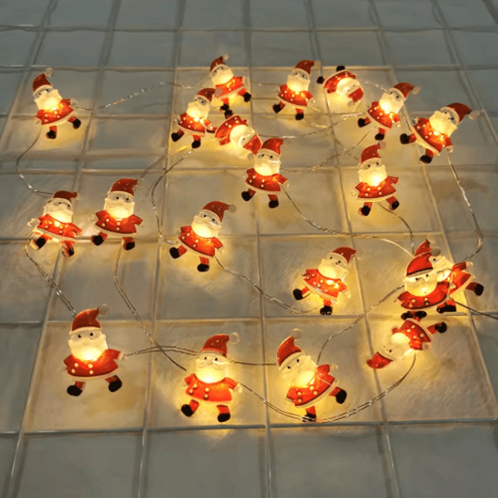 Santa Snowman Christmas LED Light String Festive Holiday Decoration 6