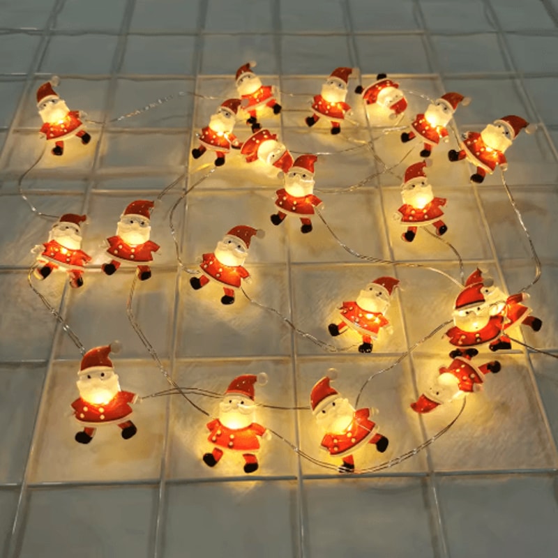 Santa Snowman Christmas LED Light String Festive Holiday Decoration 6