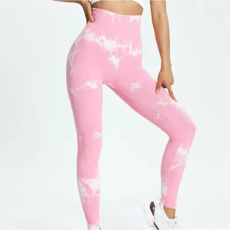 TieDye ButtLifting Yoga Leggings High Waist SlimFit Fitness Leggings 1