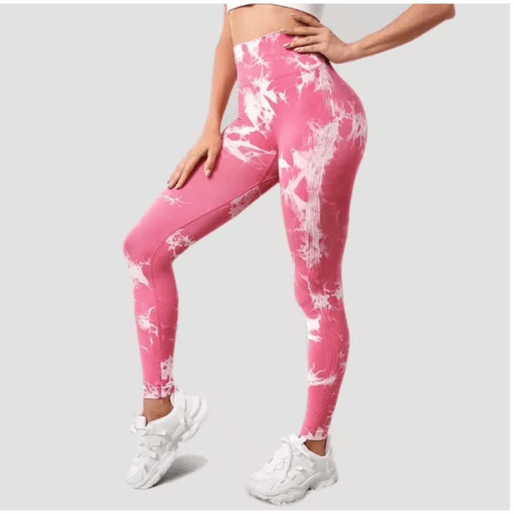 TieDye ButtLifting Yoga Leggings High Waist SlimFit Fitness Leggings 3