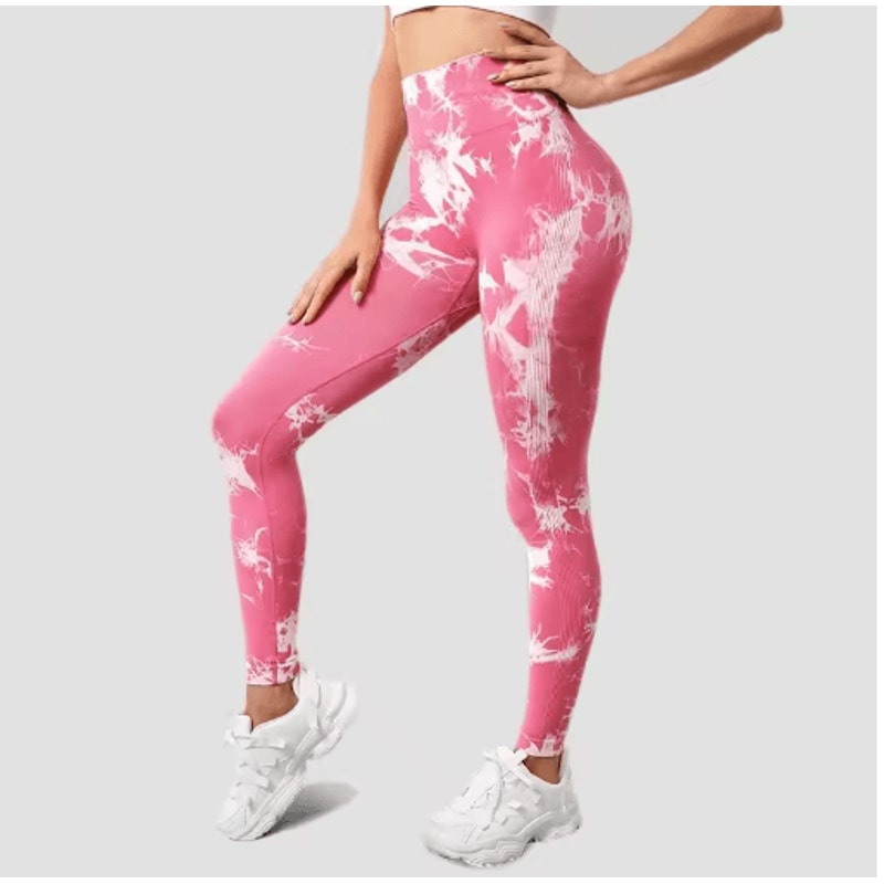 TieDye ButtLifting Yoga Leggings High Waist SlimFit Fitness Leggings 3