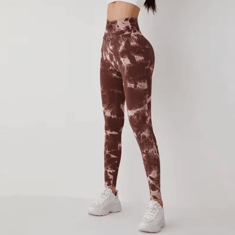 TieDye ButtLifting Yoga Leggings High Waist SlimFit Fitness Leggings 5