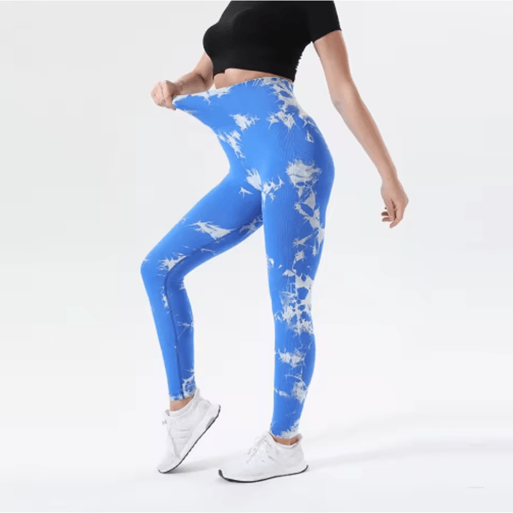 TieDye ButtLifting Yoga Leggings High Waist SlimFit Fitness Leggings 6