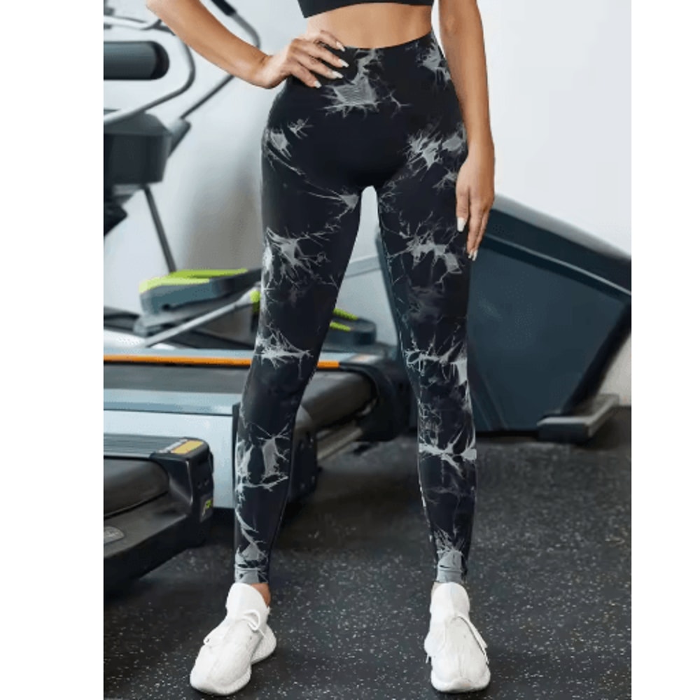 TieDye ButtLifting Yoga Leggings High Waist SlimFit Fitness Leggings 11