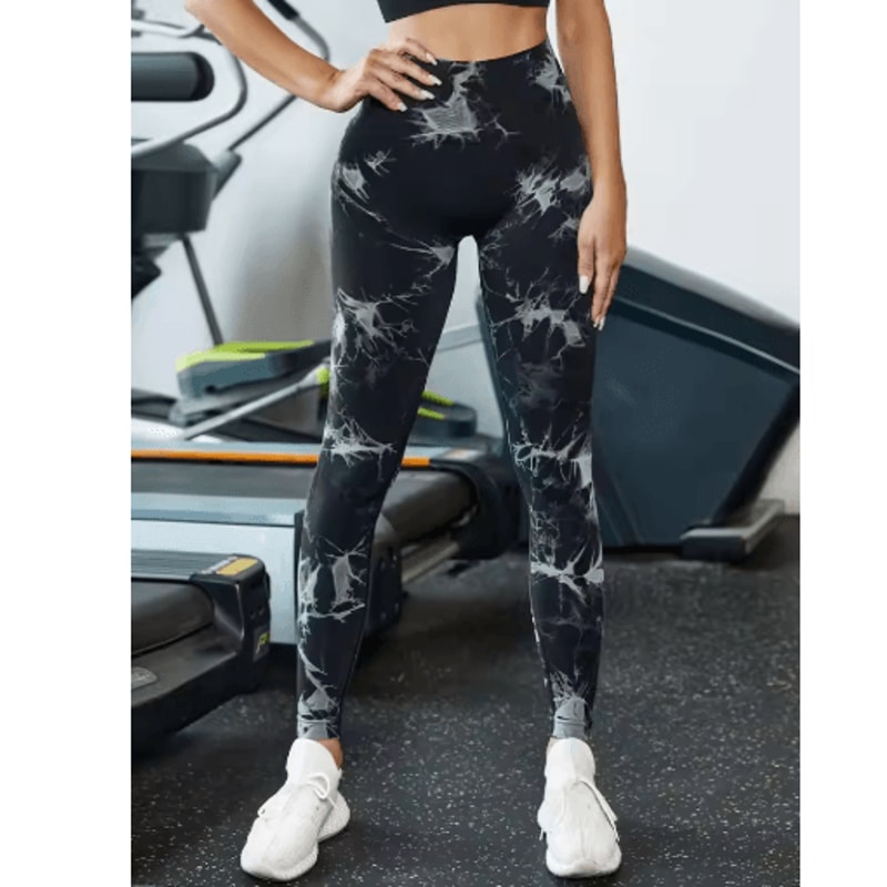 TieDye ButtLifting Yoga Leggings High Waist SlimFit Fitness Leggings 11