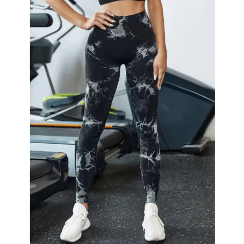 TieDye ButtLifting Yoga Leggings High Waist SlimFit Fitness Leggings 12