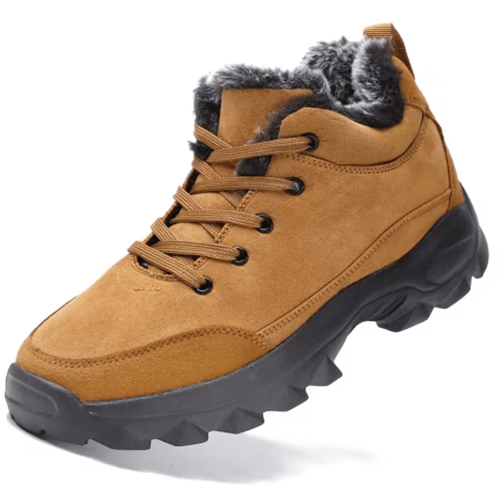 Mens FurLined Winter Snow Boots Warm Outdoor Ankle Boots 1
