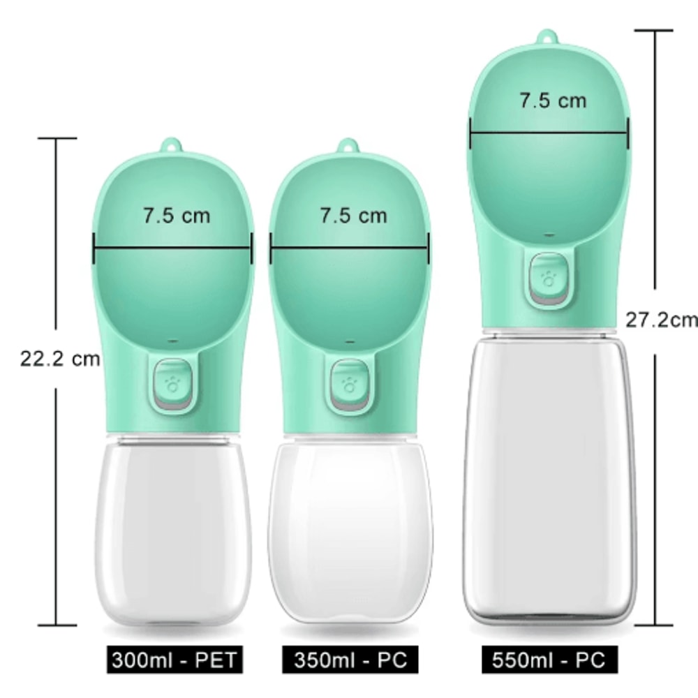 Portable Dog Water Bottle With BuiltIn Bowl For Travel Walks 10