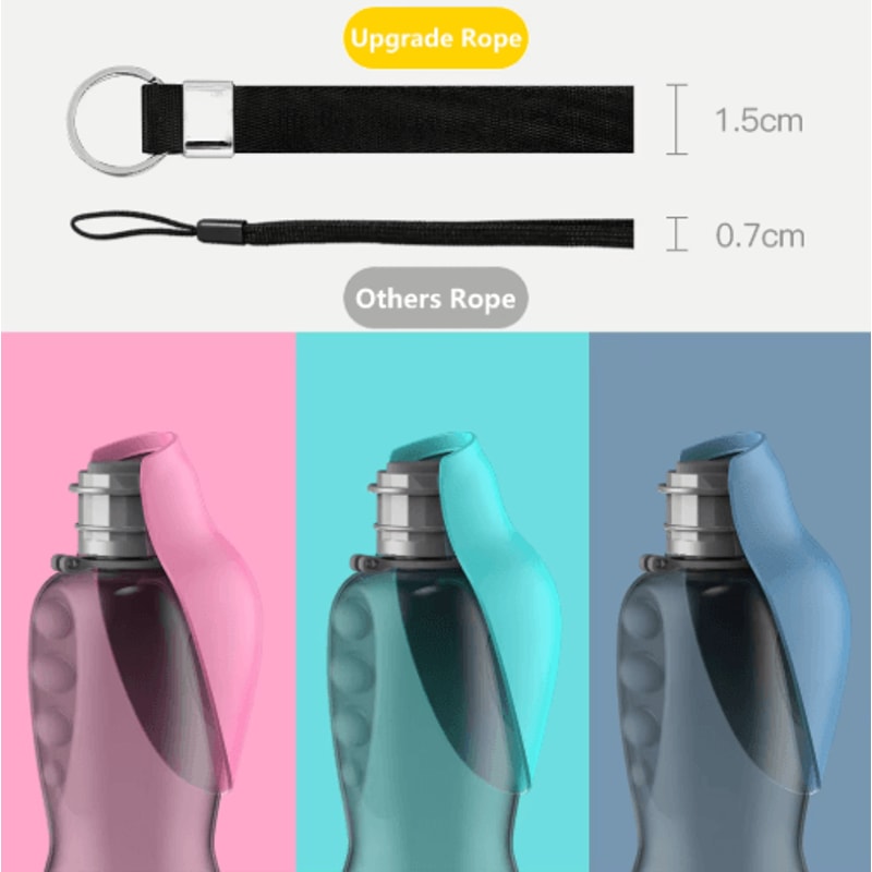 800ml Portable Dog Water Bottle With BuiltIn Drinking Bowl For Travel 4