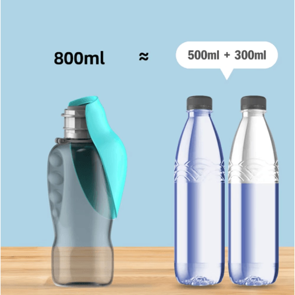 800ml Portable Dog Water Bottle With BuiltIn Drinking Bowl For Travel 5