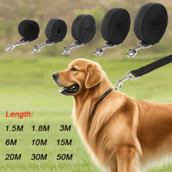 extra long nylon dog training leash for outdoor training & walking (10m/15m/20m)