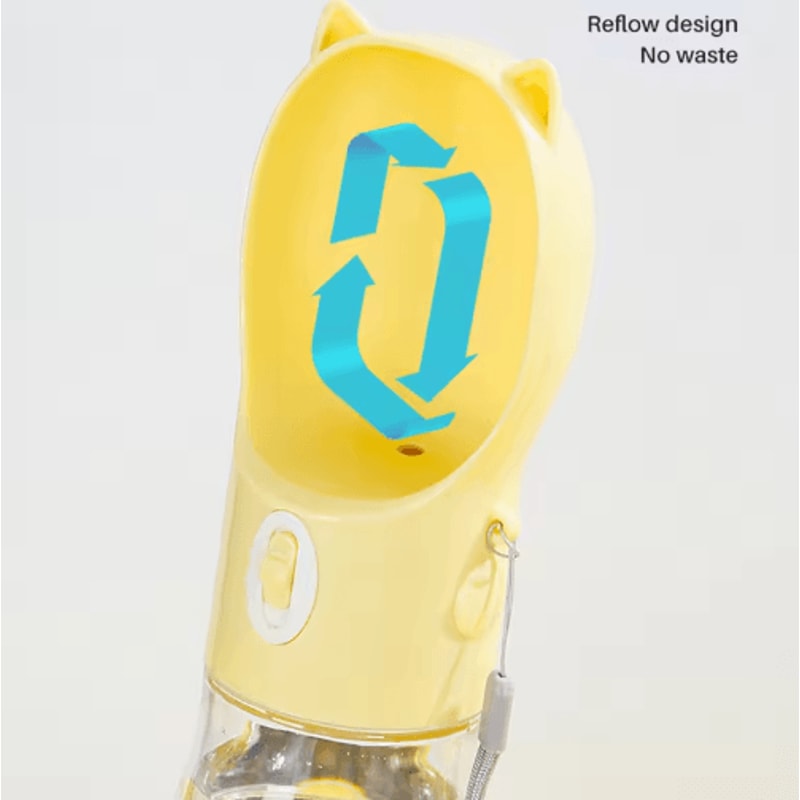 Portable Dog Water Bottle With Food Container Drinking Bowl For Travel 4