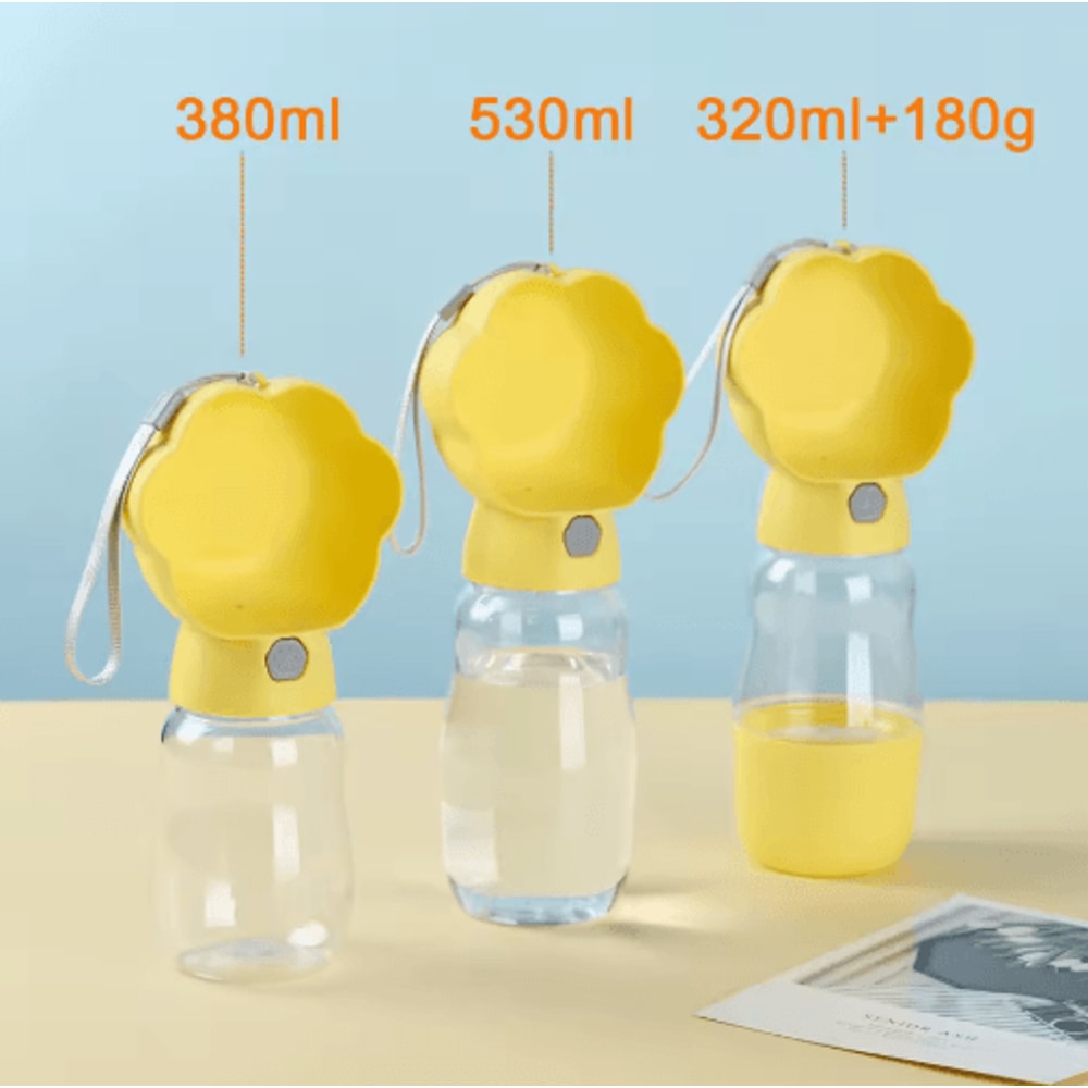 2in1 Portable Dog Water Bottle With Food Container Drinking Bowl 2