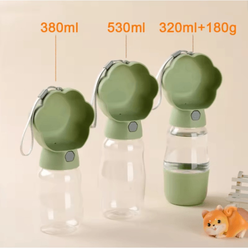 2in1 Portable Dog Water Bottle With Food Container Drinking Bowl 4
